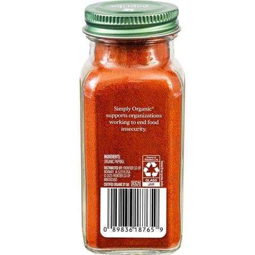 Simply Organic, Paprika Ground Certified Organic, 2.96 Ounce Container