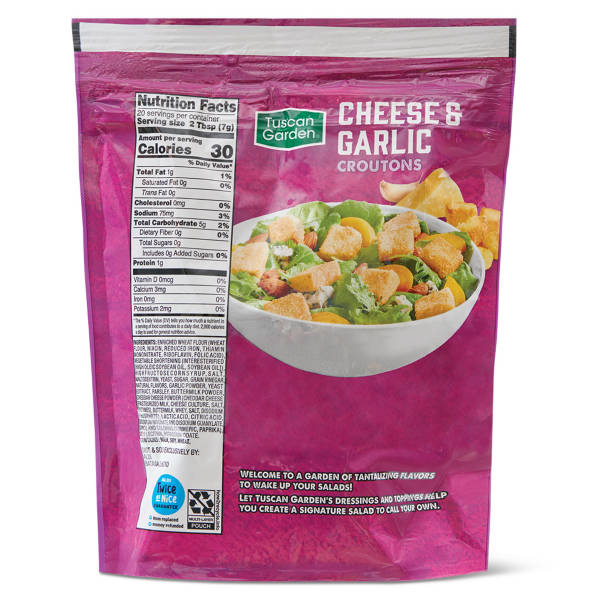 Tuscan Garden Cheese and Garlic Croutons, 5 oz