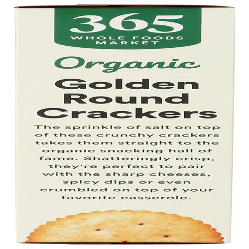 Whole Foods Market, Organic Golden Round Crackers, 12 Oz