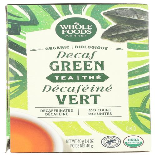 Whole Foods Market Organic Decaf Green Tea, 20 Ct