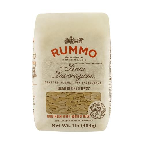 Rummo Semi Di Orzo Pasta N.27 - Orzo Pasta Noodles, Dry Pasta, Durum Wheat Orzo, Small Pasta, Imported From Italy - 16 Ounce (Pack Of 1)