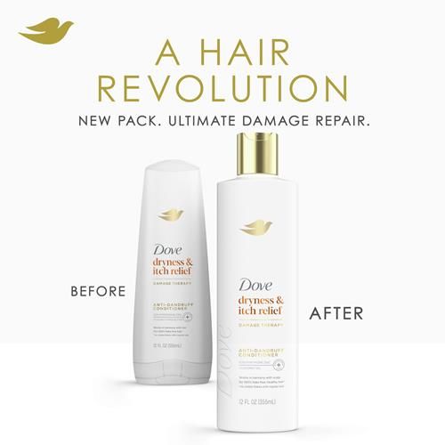 Dove Damage Therapy Derma Conditioner Dryness + Itch For Flaky Scalp With Pyrithione Zinc And Coconut Oil 12 Fl Oz