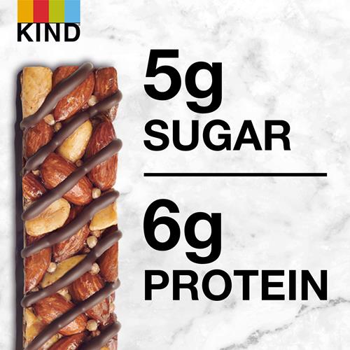 Kind Snack Bars, Dark Chocolate Nuts & Sea Salt, 5G Sugar | 6G Protein, Gluten Free Bars, 1.4 Oz, 12 Count