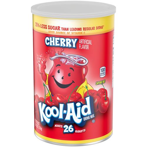 Kool-Aid Caffiene Free Jumbo Cherry Sweetened Powdered Drink Mix 1 Count 63 Oz Canister
