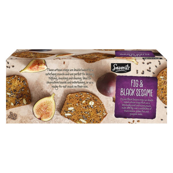 Savoritz Fig & Black Sesame Artisan Crisp, 5.3 oz