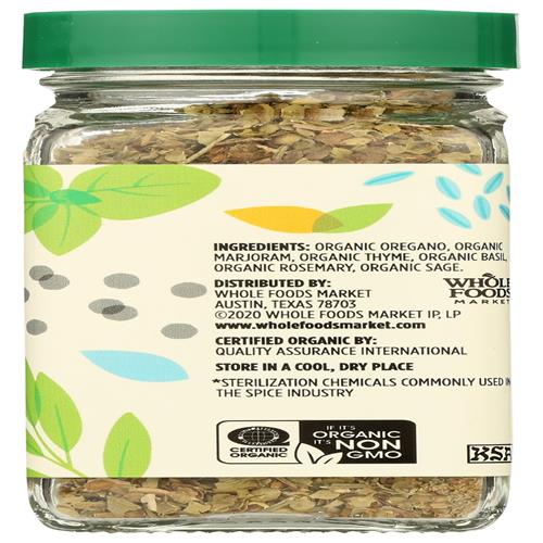 Whole Foods Market Organic Italian Seasoning, 1 Ounce