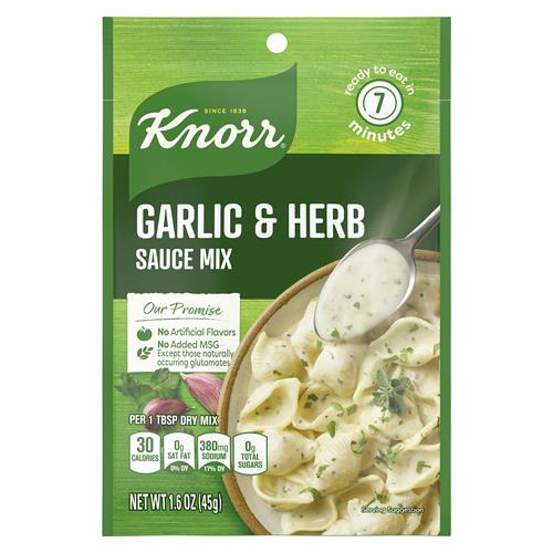 Knorr Sauce Mix Garlic & Herb Creamy Pasta Sauce For Simple Meals And Sides No Artificial Flavors, No Added Msg 1.6 Oz