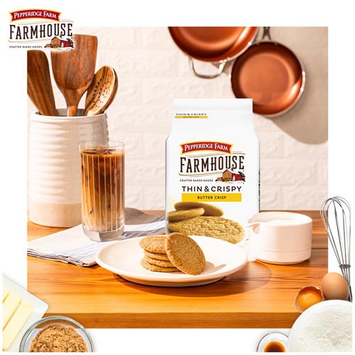 Pepperidge Farm Farmhouse Thin & Crispy Butter Crisp Cookies, 6.9 Oz Bag