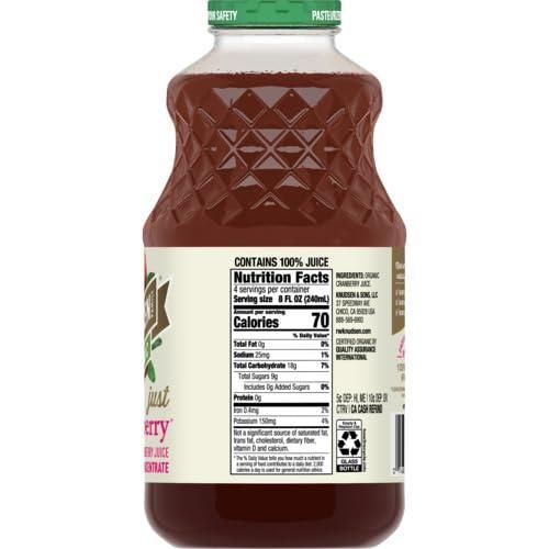 Rw Knudsen, Juice Just Cranberry Organic, 32 Fl Oz