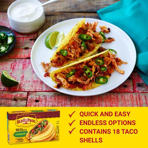 Old El Paso Crunchy Taco Shells, Gluten-Free, 18 Ct., 6.89 Oz