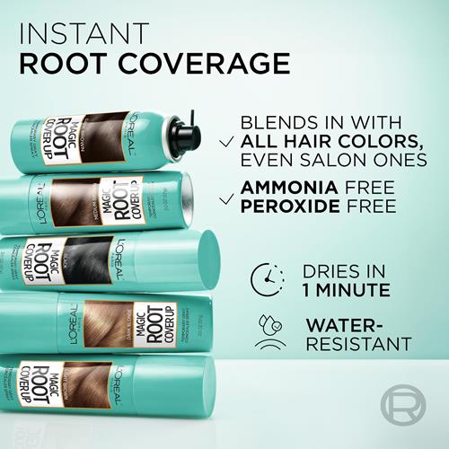 L’Oreal Paris Magic Root Cover Up Gray Concealer Spray, Medium Brown, 2 Oz(Packaging May Vary)