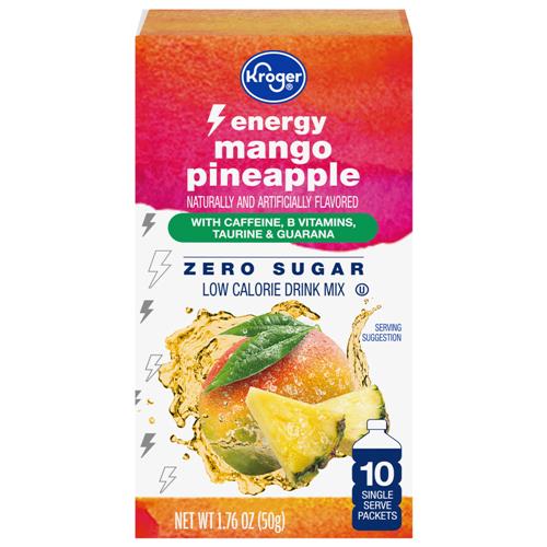 Kroger Energy Zero Sugar Mango Pineapple Drink Mix Packets 10 pk