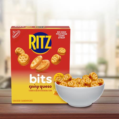 Ritz Bits Sandwich Crackers Spicy Queso 8.8Oz - 1 Box