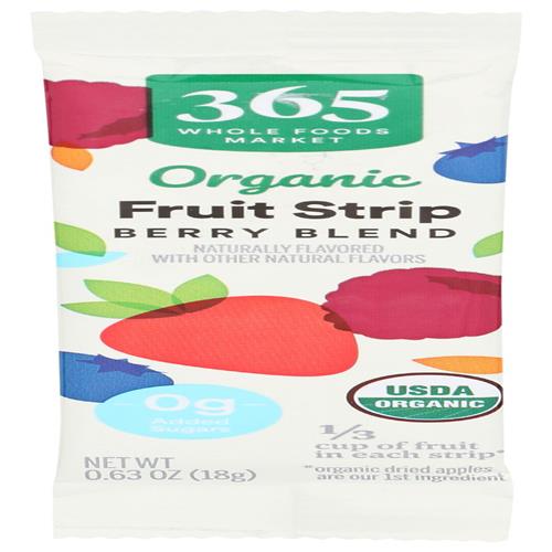 Whole Foods Market, Fruit Strips Berry Blend Organic, 0.63 Ounce