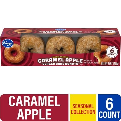 Kroger Caramel Apple Glazed Cake Donuts 6 ct / 15 oz