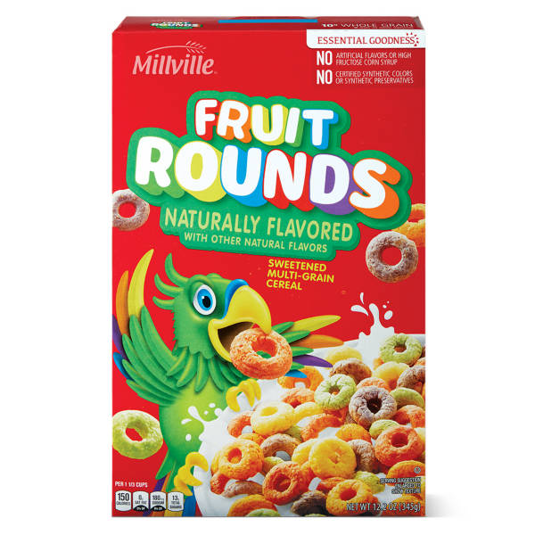 Millville Fruit  Rounds Cereal, 12.2 oz