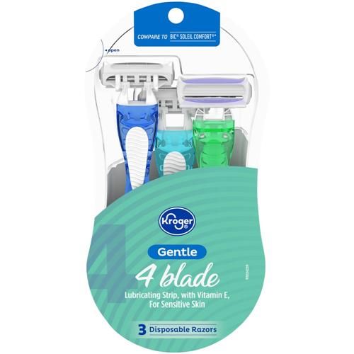 Kroger Gentle 4-Blade Womens Disposable Razors 3 ct