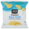 Whole Foods Market Potato Chips Rippled Sea Salt - Party Size, 13 Ounce