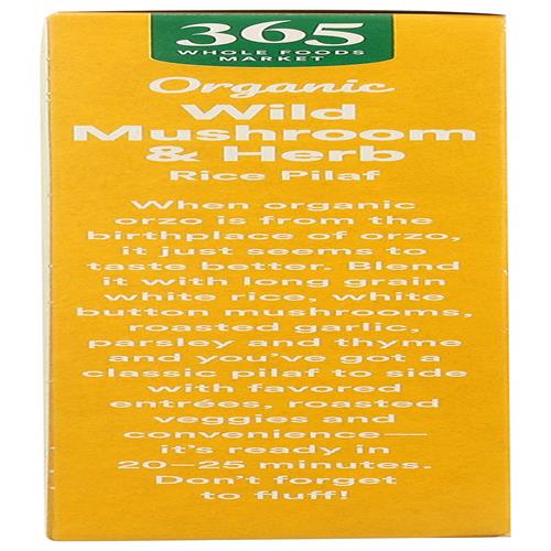 Whole Foods Market Organic Mushroom And Herb Rice Pilaf, 6 Oz