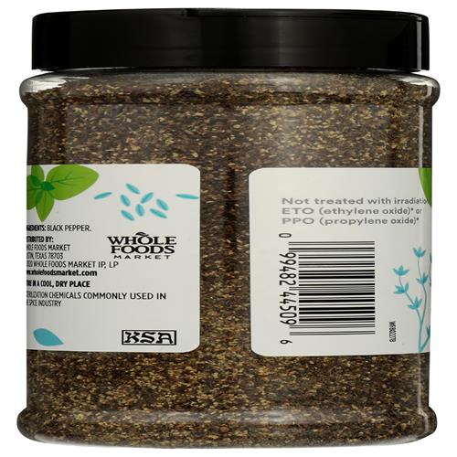 Whole Foods Market Medium Grind Black Pepper, 6.49 Oz