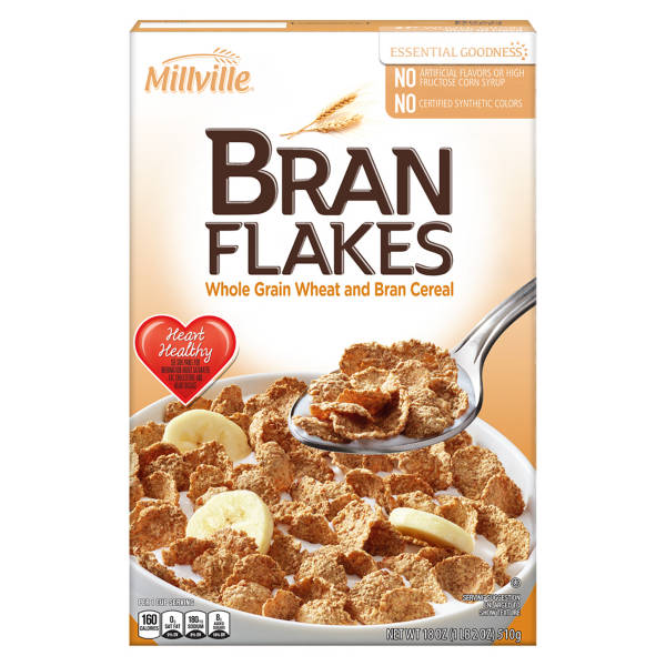 Millville Bran Flakes, 18 oz