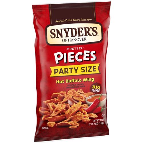 Snyders Of Hanover Pretzel Pieces, Hot Buffalo Wing, Party Size, 18 Oz