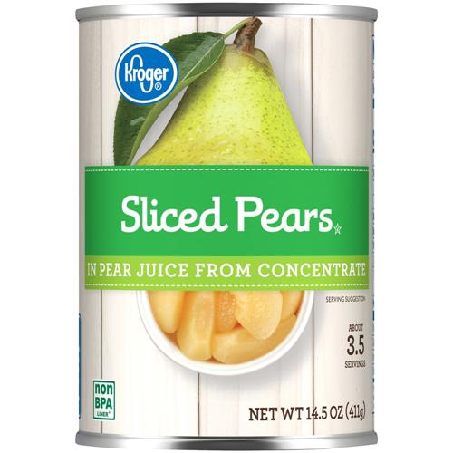 Kroger Canned Pear Slices in Pear Juice 14.5 oz