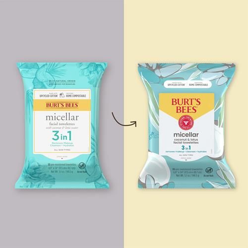 Burts Bees Micellar Facial Towelettes With Coconut And Lotus, Pre-Moistened Towelettes For All Skin Types, 99.5 Percent Natural Origin Skin Care, 30 Ct. Package