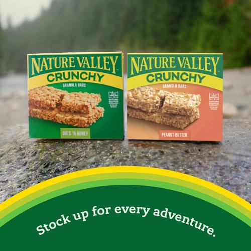 Nature Valley Crunchy Granola Bars, Oats N Honey, 12 Bars, 8.94 Oz (6 Pouches)