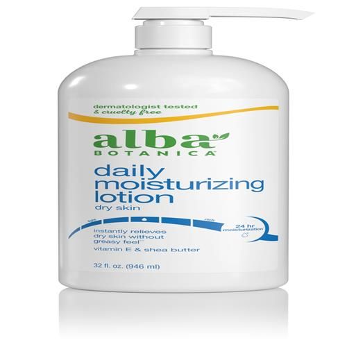 Alba Botanica Daily Moisturizing Lotion, Dry Skin, With Vitamin E And Shea Butter, 32 Oz (Packaging May Vary)