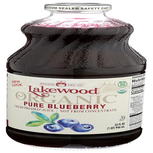 Lakewood Organic Pure Juice, Blueberry, 32 Fz