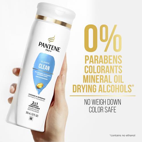 Pantene Pro-V Classic Clean 2In1 Shampoo + Conditioner, 12.0Oz