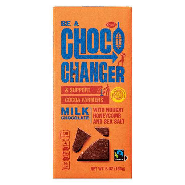 Choceur Milk Chocolate Nougat Honeycomb & Sea Salt Choco Changer Chocolate Bar, 5 oz