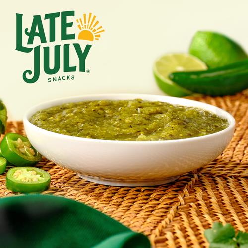 Late July Snacks Salsa Verde With Roasted Tomatillos, Medium, 15.5 Oz Jar