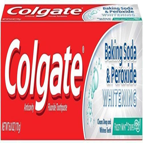 Colgate Baking Soda & Peroxide Whitening Toothpaste Frosty Mint Stripe, 6 Ounce (Pack Of 1)
