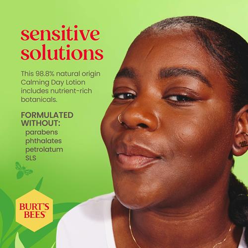 Burts Bees Calming Day Face Lotion With Aloe And Rice Milk, Soothing Face Lotion For Sensitive Skin, 98.9 Percent Natural Origin Skin Care, 1.8 Oz. Bottle