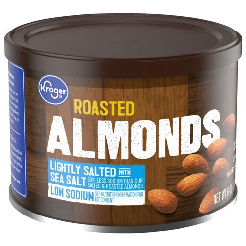 Kroger Roasted Lightly Sea Salted Almonds 6 oz