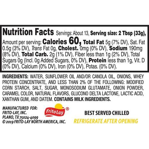 Lays Dips French Onion, 15 Oz
