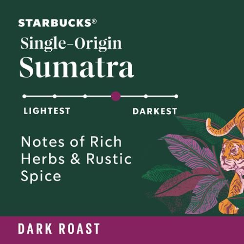 Starbucks Ground Coffee, Dark Roast Coffee, Sumatra, 100% Arabica, 1 Bag (12 Oz)