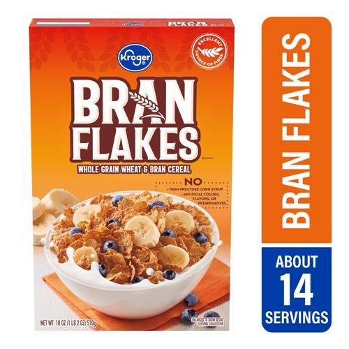 Kroger Bran Flakes Wheat Cereal 18 oz