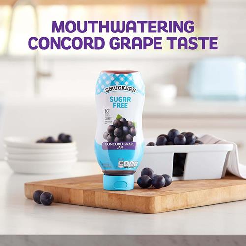 Smucker’S Squeeze Sugar Free Concord Grape Jam, 16.5 Oz. Bottle