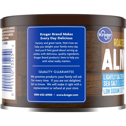 Kroger Roasted Lightly Sea Salted Almonds 6 oz