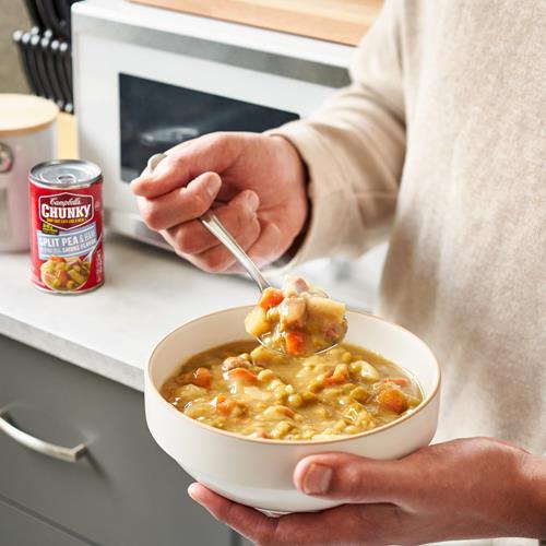 Campbell’S Chunky Soup, Split Pea Soup With Ham, 19 Oz Can