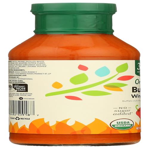Whole Foods Market Organic Buffalo Wing Sauce, 12.5 Ounce