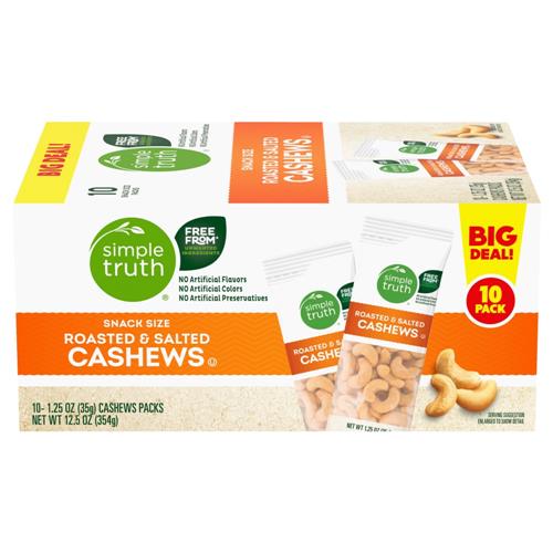 Simple Truth Roasted & Salted Cashews 10 ct / 1.25 oz