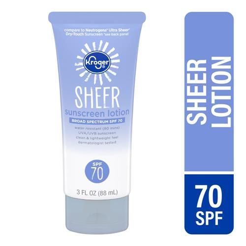 Kroger SPF 70 Sheer Sunscreen 3 fl oz