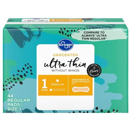 Kroger Ultra Thin without Wings Regular Size 1 Unscented 44 ct