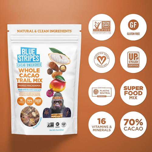Blue Stripes Mango Macadamia Trail Mix, 8 Oz