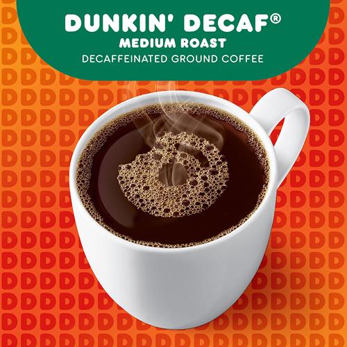 Dunkin Original Blend Medium Roast Decaf Ground Coffee, 12 Ounce