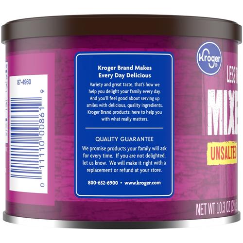 Kroger Unsalted Mixed Nuts 10.3 oz